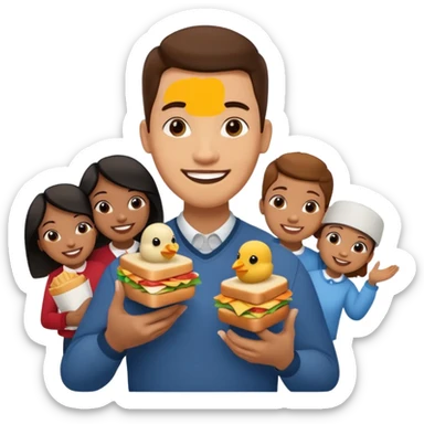 five guys and chick fil a fast food sticker