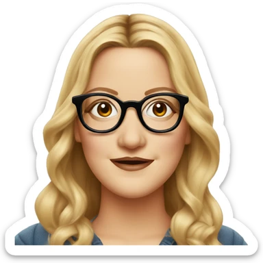 Drew barrymore with glasses  sticker