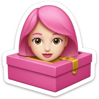 caixa de entrega rosa sticker