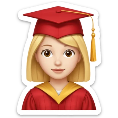 knitting hat that wear on graduation year from university sticker