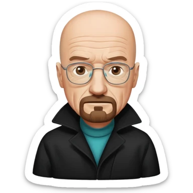 Walter white in coat  sticker