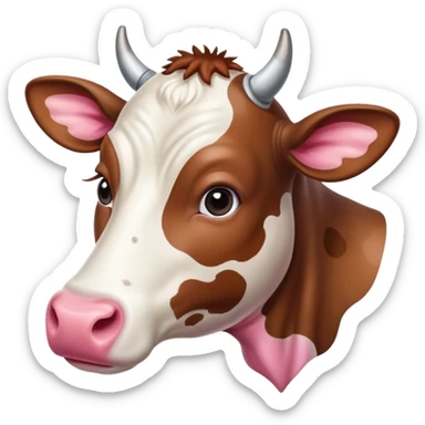 milking cow sticker