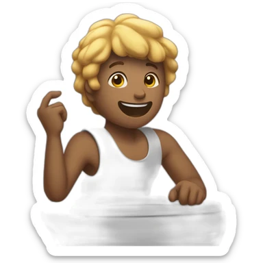 Mec au toilette sticker