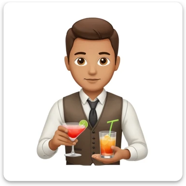 bartender mixing drinks sticker