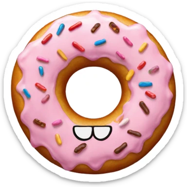 number 30 made of donut sticker