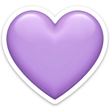 A light purple heart emoji that has the same shape as a normal heart emoji sticker