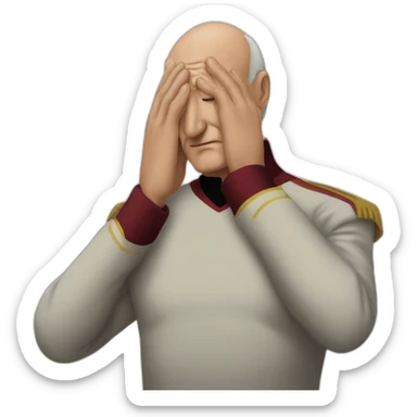 picard face palm sticker