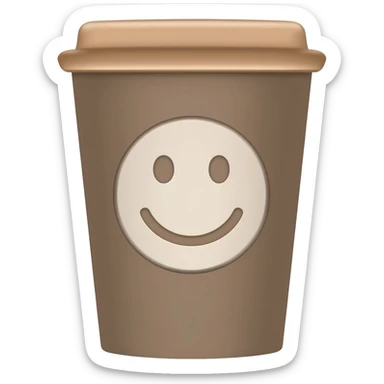Coffee with emoji sticker