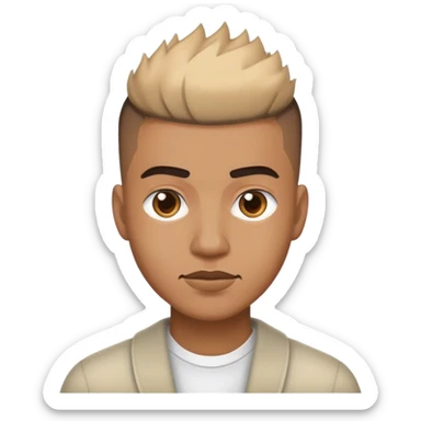 man with a burst fade haircut sticker