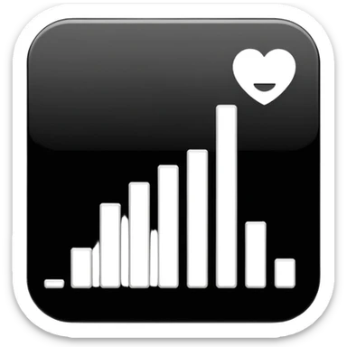 black and white vertical chart sticker