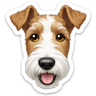 Happy Wire Foxterrier sticker