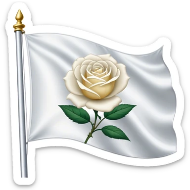 flag with heraldic white rose emblem of york sticker