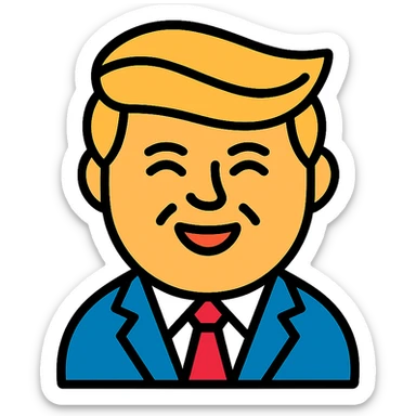 happy president trump sticker
