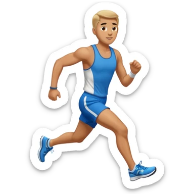 man doing run  sticker