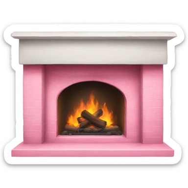 Winter Pink FirePlace sticker