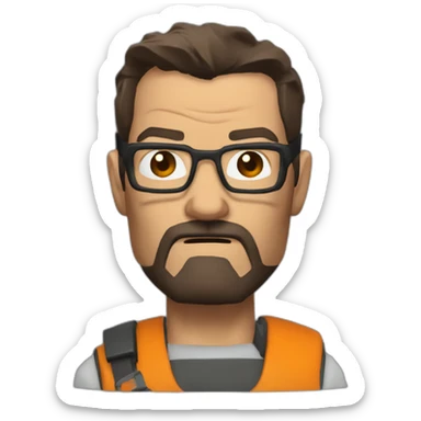 gordon freeman, Frowning Face sticker