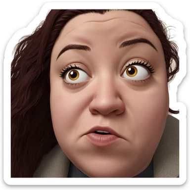 realistic portrait of girl sticker