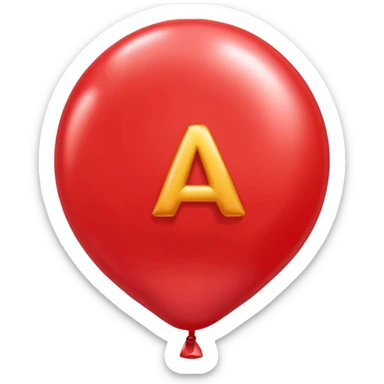 The Letter A Balloon sticker