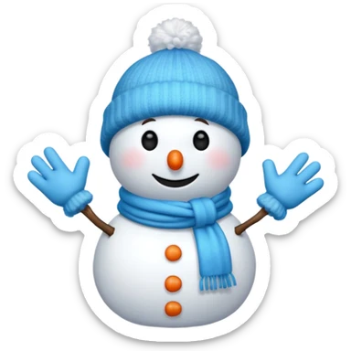 snowman with outfits  sticker