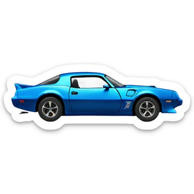 Blue trans am side sticker
