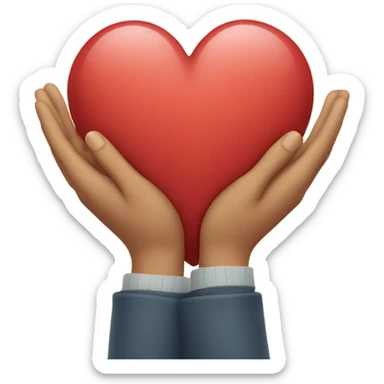 Heart being hugged  sticker