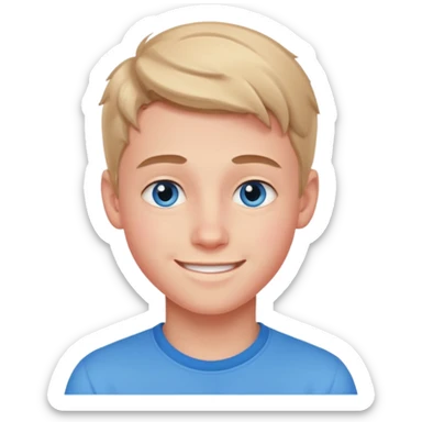 niño guapo adolescente de ojos azules sonriendo ENAMORADO sticker