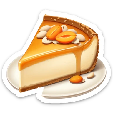Apricot almond cheesecake slice sticker