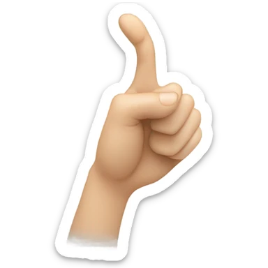 Hand emoji with pointer finger and thumbs make a heart  sticker