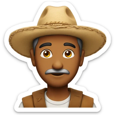 An Indian Manwith hat sticker