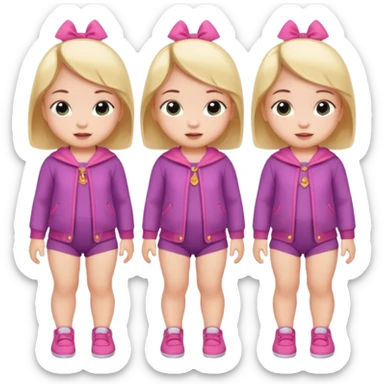 Baby Girl, Different Poses, different outfit sticker