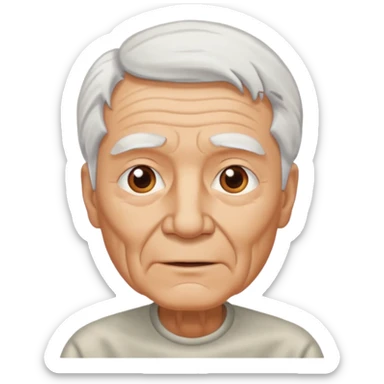 elderly man white hair  sticker