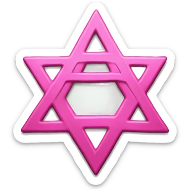 pink star of david sticker