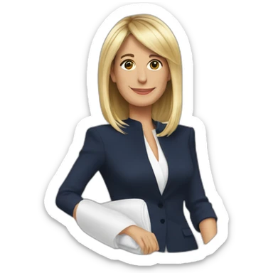 Emmanuelle Macron qui joue au uno sticker