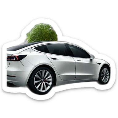 Tesla model 3 charging on level 2 in an apartment building sticker