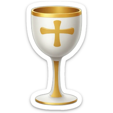 goblet with a cross sticker