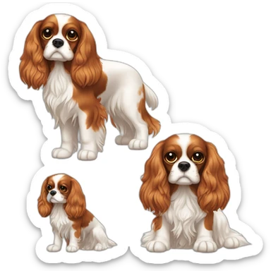 dog Cavalier King Charles Spaniel full body sticker