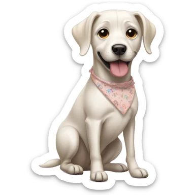 dog wearing dress sticker