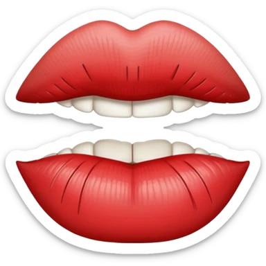 Lips stitched shut  sticker