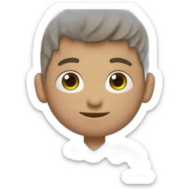 Chico adolescente flaco, alto, pelo castaño, ojos verdes, de piel blanca sticker