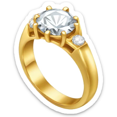 Gold diamond ring with 11 diamonds  sticker