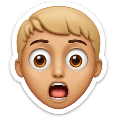 Shocked face sticker