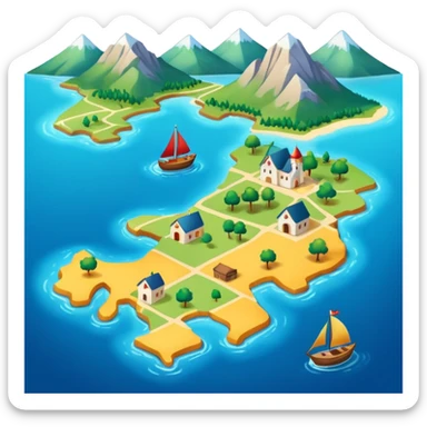 country map sticker