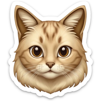 Tabby cat long hair in Siamese colors sticker