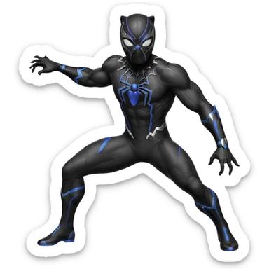 homen aranha pantera negra sticker