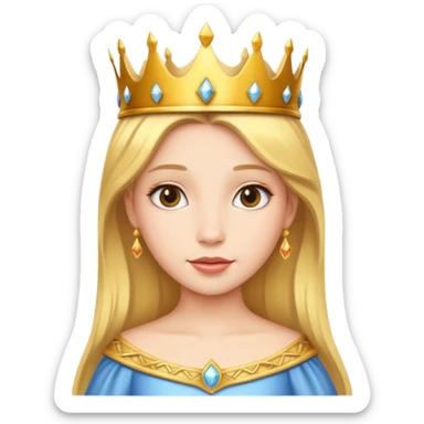Princess with crown sticker