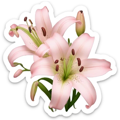 light pink lilium sticker