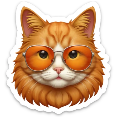 Cat with sunglasses sticker