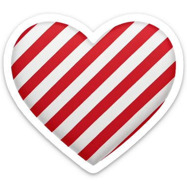 red and white gingham heart sticker