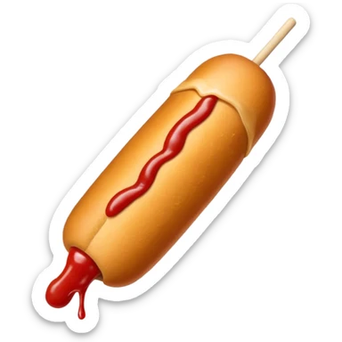 Corndog with ketchup  sticker