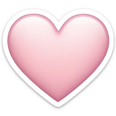 Light light pink heart sticker